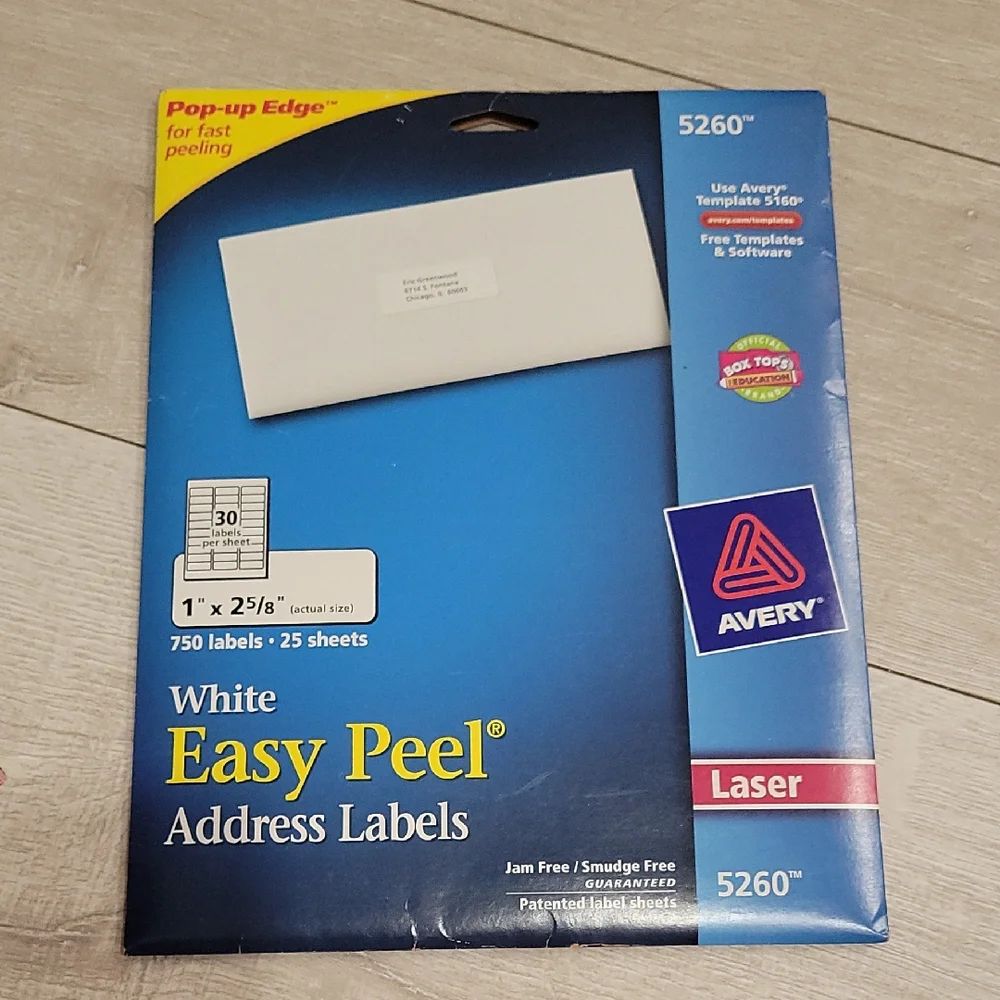 Avery Easy Peel Laser Labels
